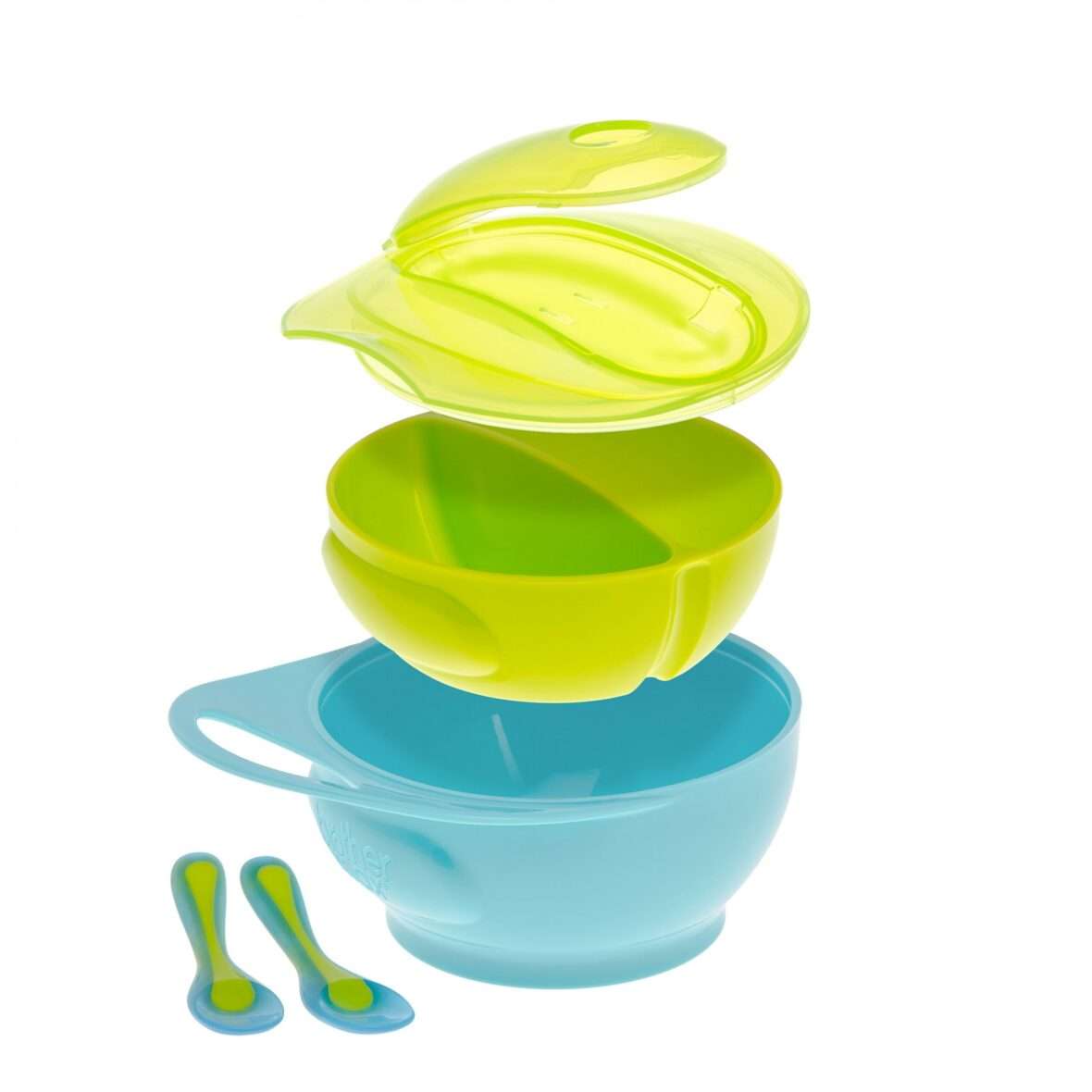 Easy-Hold Weaning Bowl Set – BLUE/GREEN