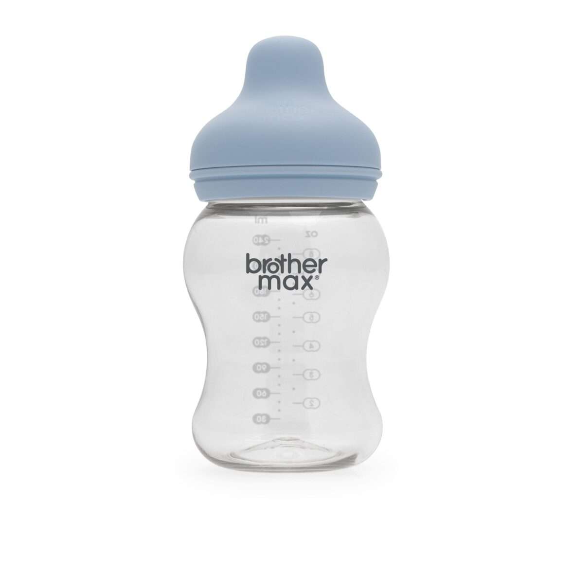 Extra wide neck feeding bottle 240ml/8oz + M teat – BLUE