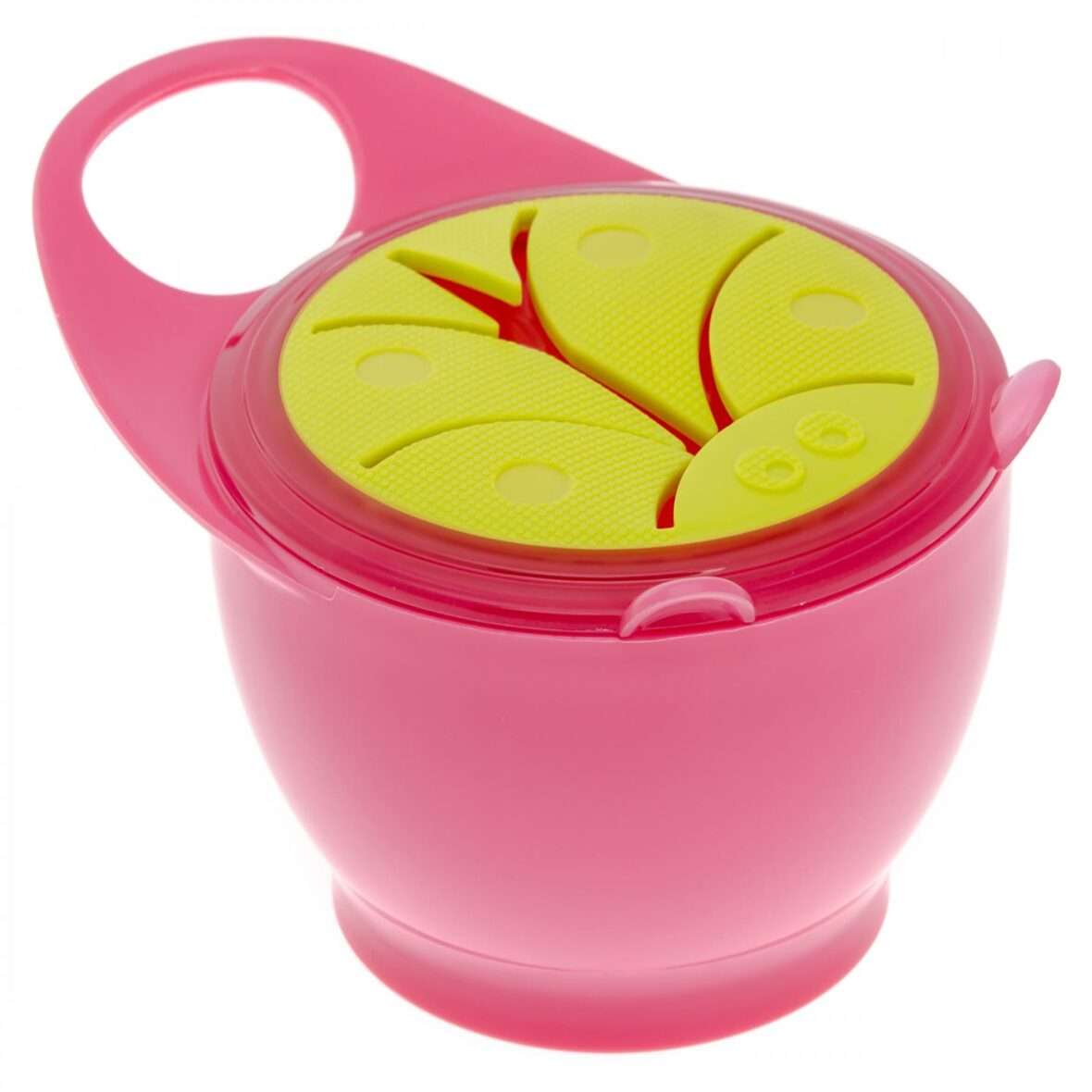 Easy-Hold Snack Pot Bowl – PINK / GREEN