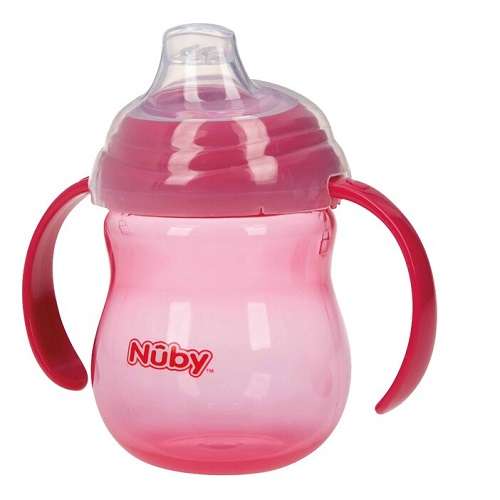 Nuby – Non Spill Cup with Handles – 270 ml – Pink - Mybabykw